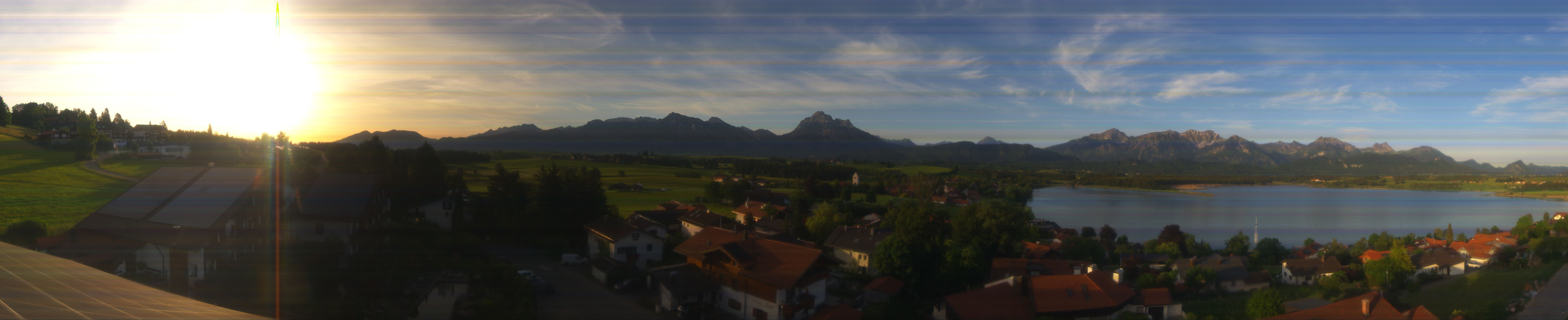 Archiv Foto Webcam Hopfensee - Blick Richtung Schloss Neuschwanstein