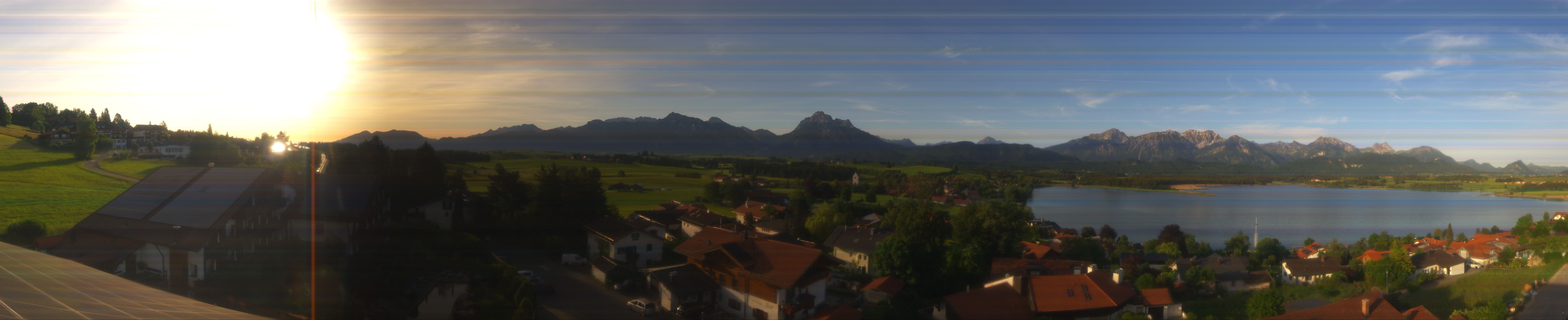 Archiv Foto Webcam Hopfensee - Blick Richtung Schloss Neuschwanstein