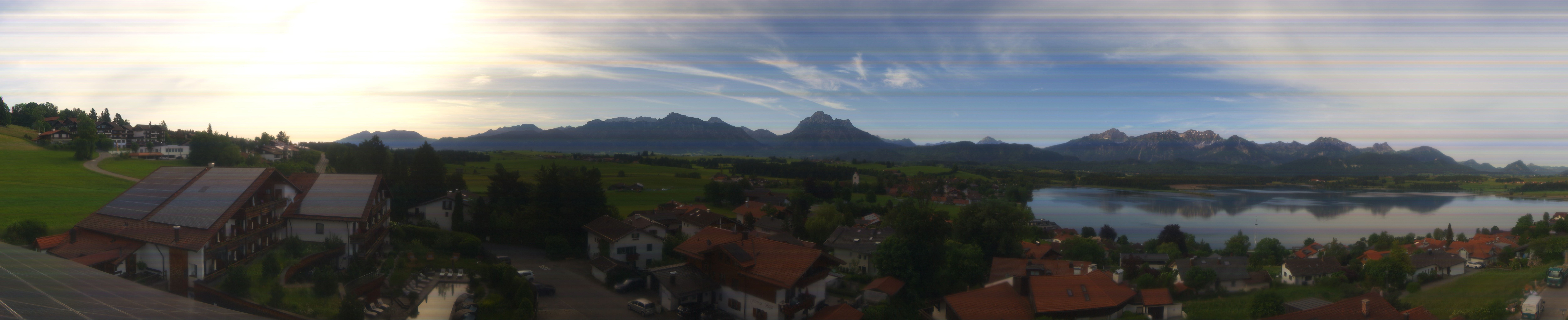 Archiv Foto Webcam Hopfensee - Blick Richtung Schloss Neuschwanstein