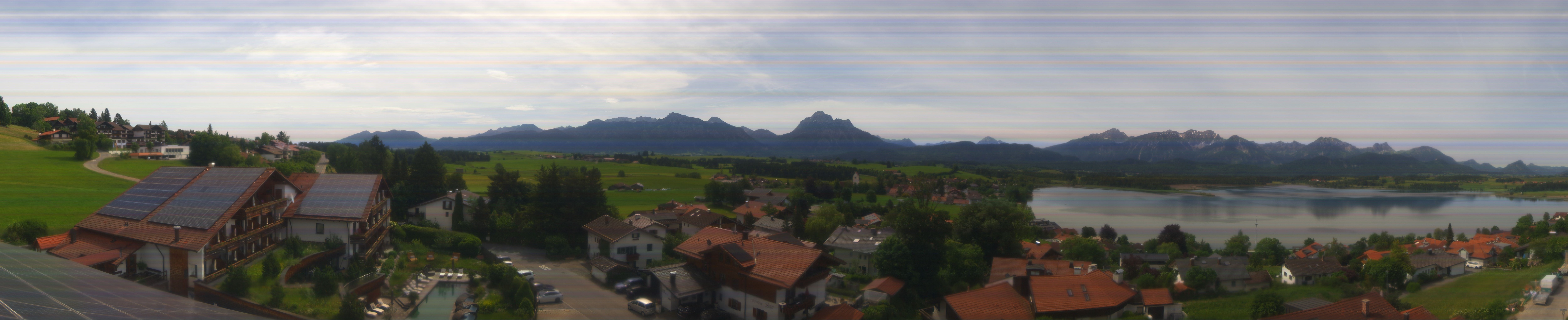 Archiv Foto Webcam Hopfensee - Blick Richtung Schloss Neuschwanstein