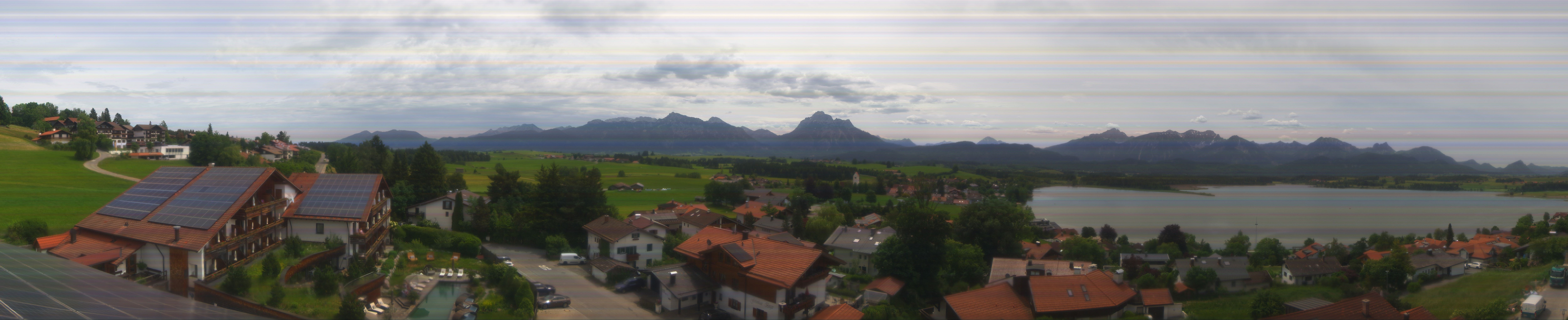 Archiv Foto Webcam Hopfensee - Blick Richtung Schloss Neuschwanstein