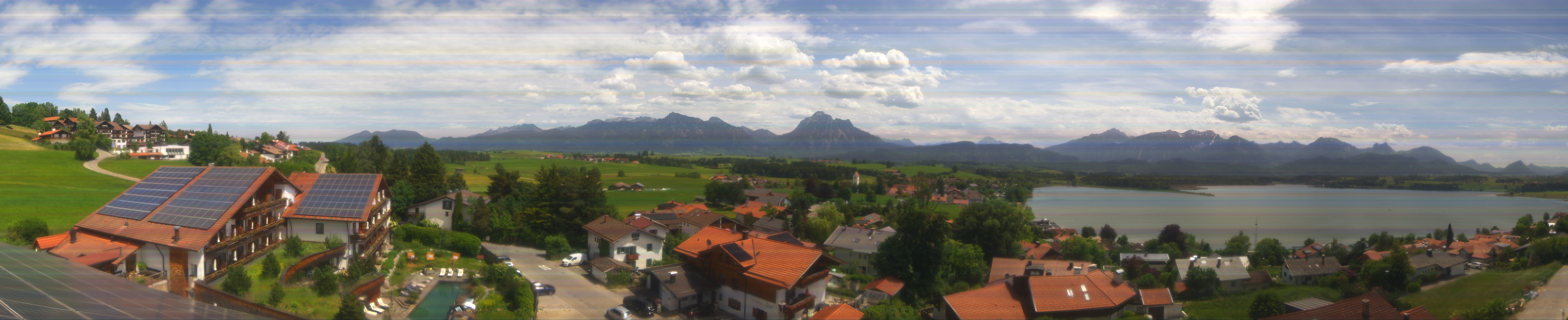 Archiv Foto Webcam Hopfensee - Blick Richtung Schloss Neuschwanstein