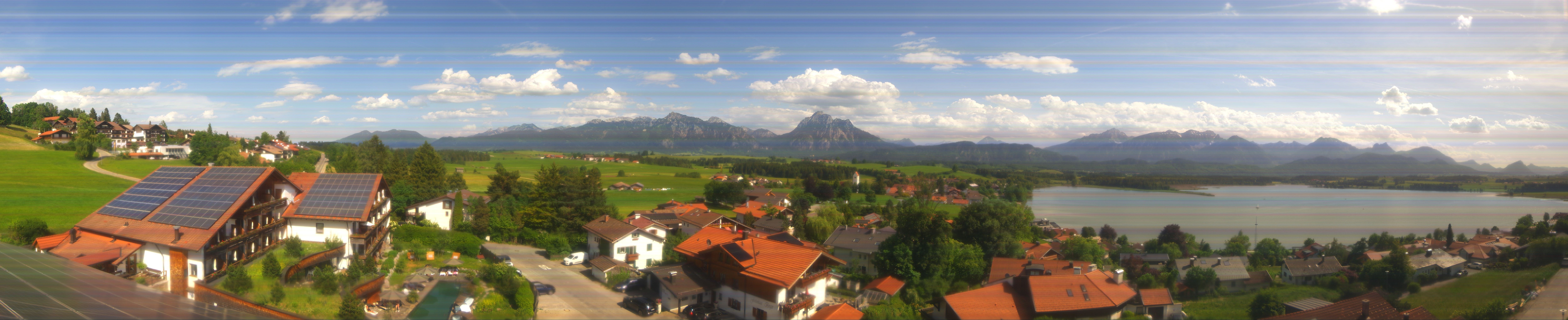 Archiv Foto Webcam Hopfensee - Blick Richtung Schloss Neuschwanstein