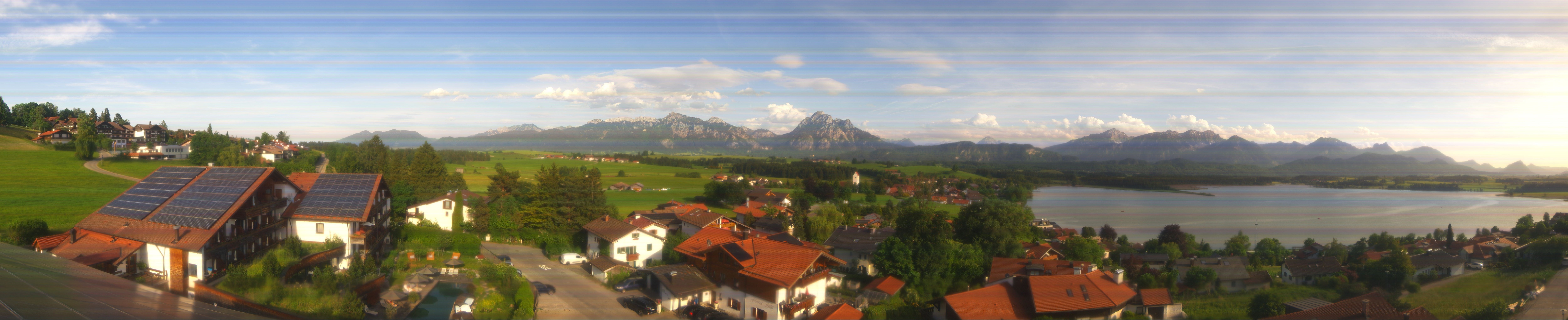 Archiv Foto Webcam Hopfensee - Blick Richtung Schloss Neuschwanstein