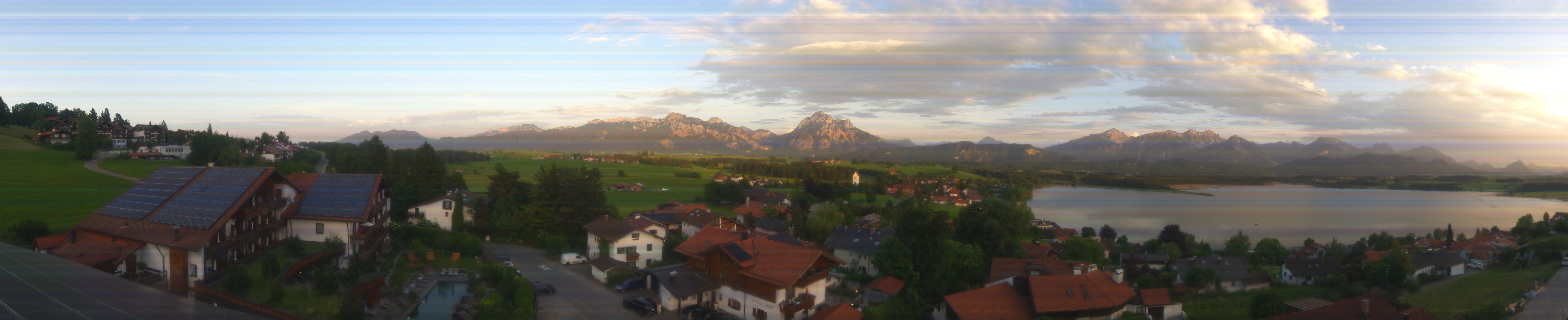 Archiv Foto Webcam Hopfensee - Blick Richtung Schloss Neuschwanstein