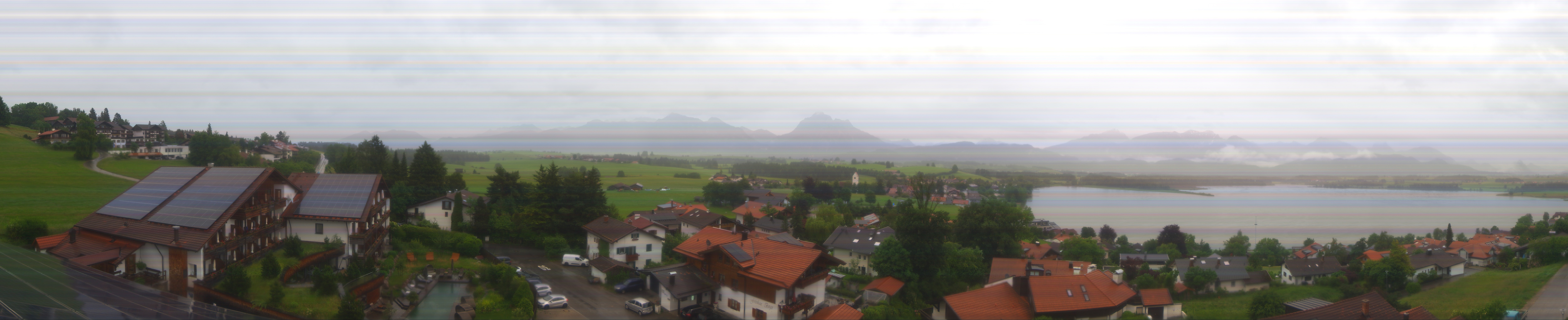 Archiv Foto Webcam Hopfensee - Blick Richtung Schloss Neuschwanstein