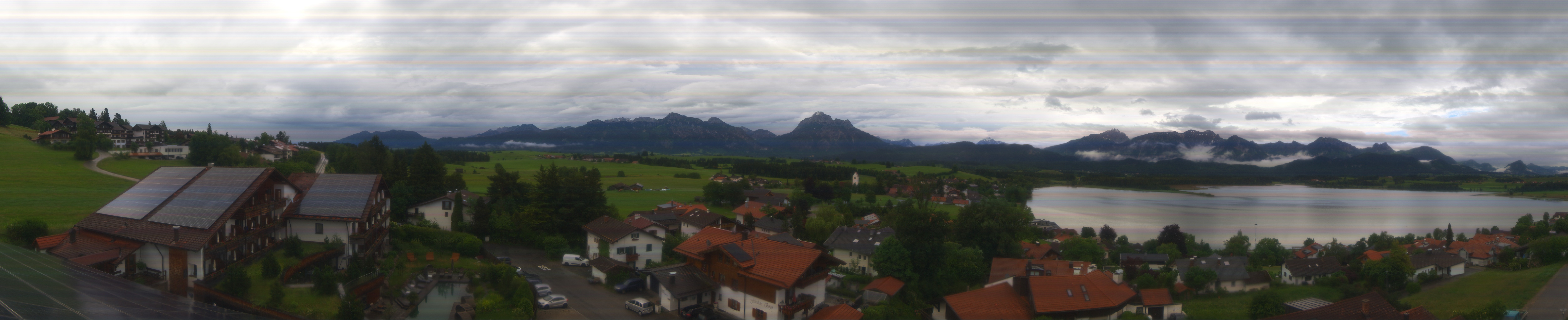 Archiv Foto Webcam Hopfensee - Blick Richtung Schloss Neuschwanstein