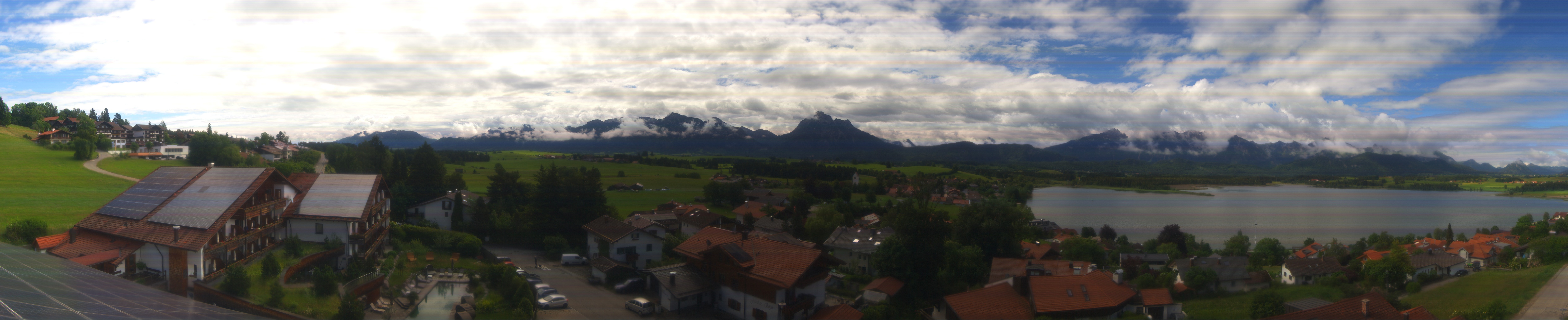 Archiv Foto Webcam Hopfensee - Blick Richtung Schloss Neuschwanstein