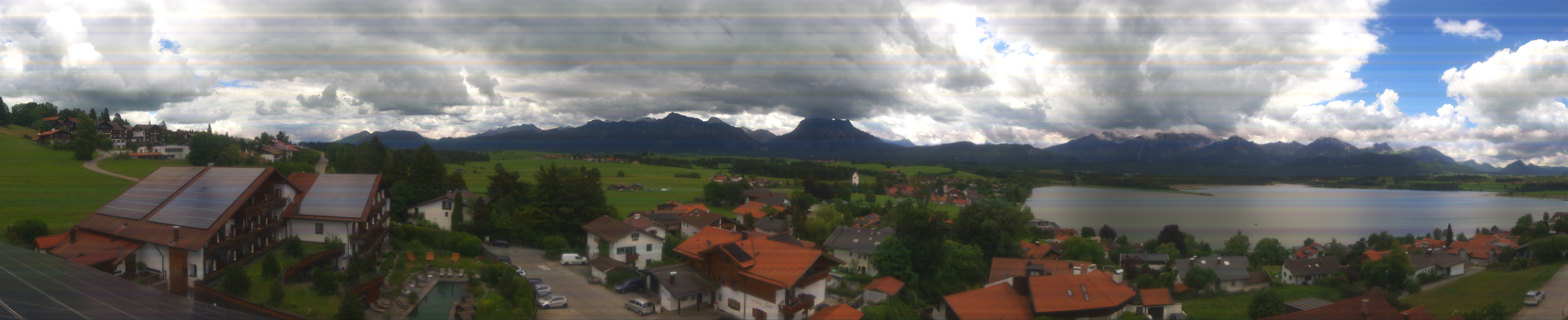 Archiv Foto Webcam Hopfensee - Blick Richtung Schloss Neuschwanstein