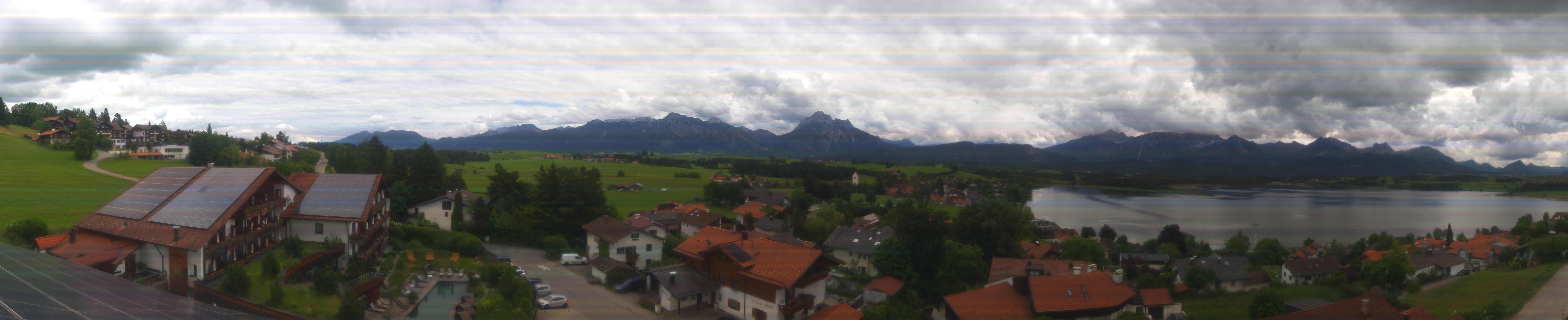 Archiv Foto Webcam Hopfensee - Blick Richtung Schloss Neuschwanstein