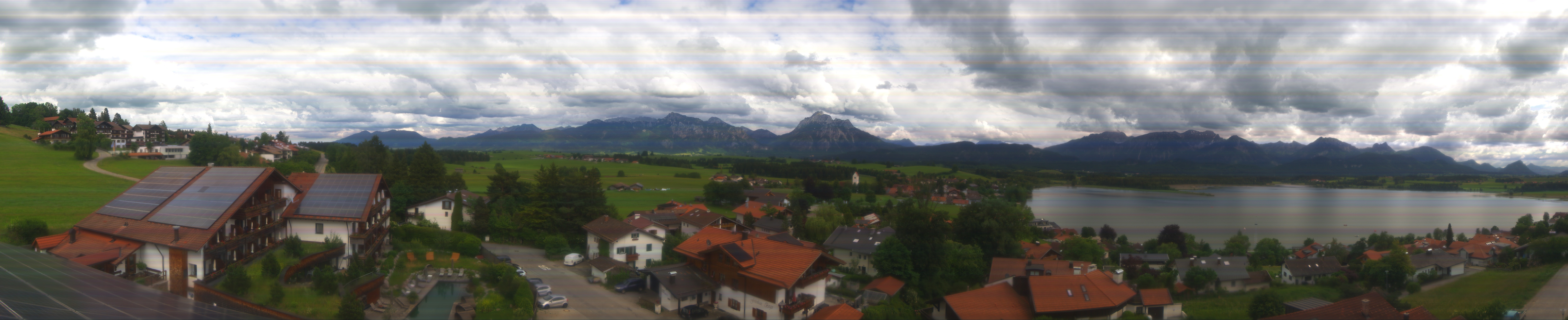 Archiv Foto Webcam Hopfensee - Blick Richtung Schloss Neuschwanstein