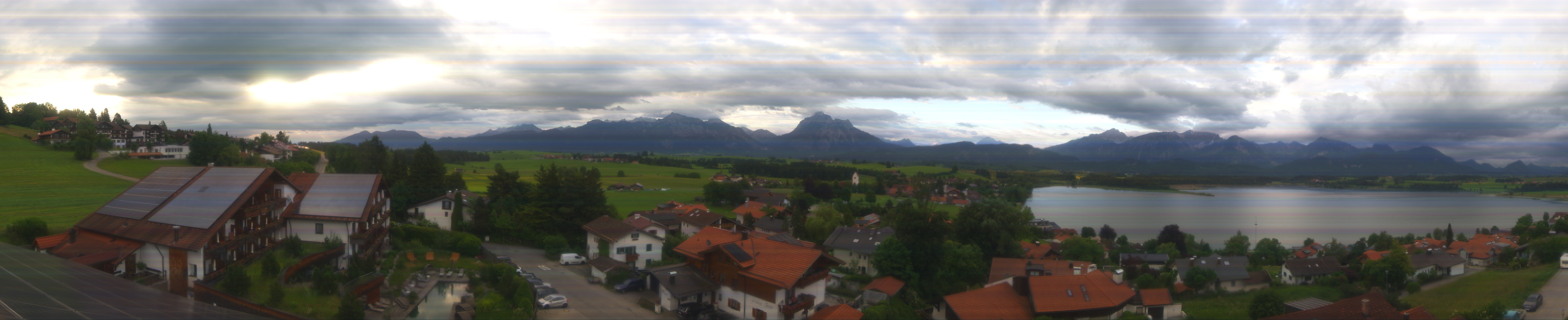 Archiv Foto Webcam Hopfensee - Blick Richtung Schloss Neuschwanstein