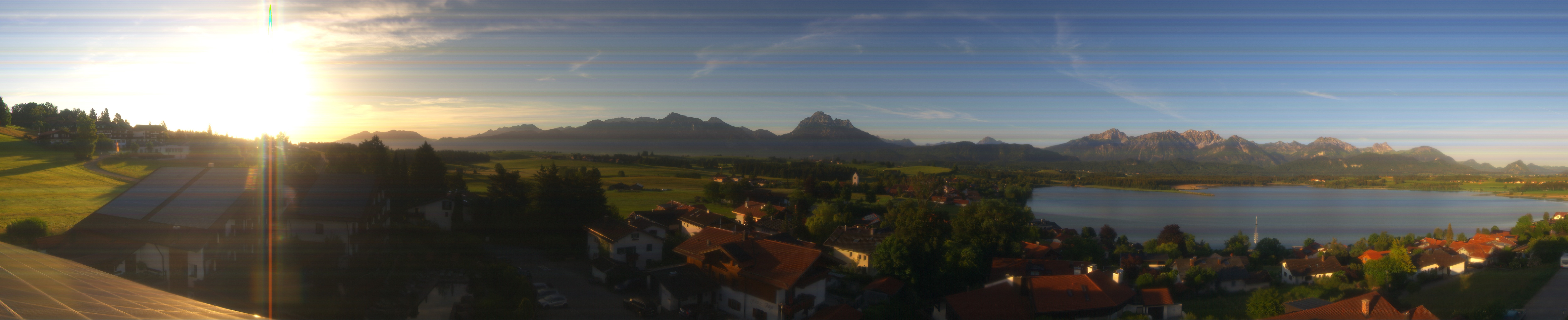 Archiv Foto Webcam Hopfensee - Blick Richtung Schloss Neuschwanstein