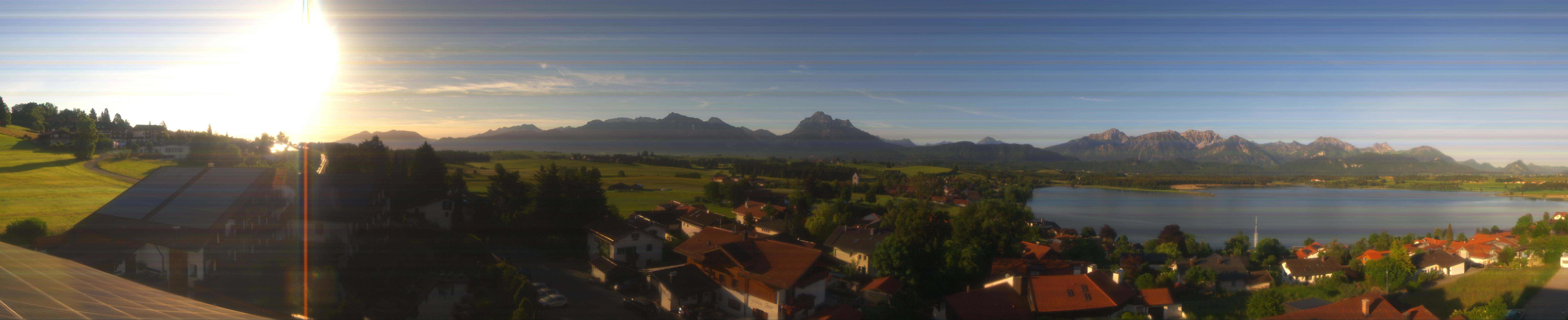 Archiv Foto Webcam Hopfensee - Blick Richtung Schloss Neuschwanstein