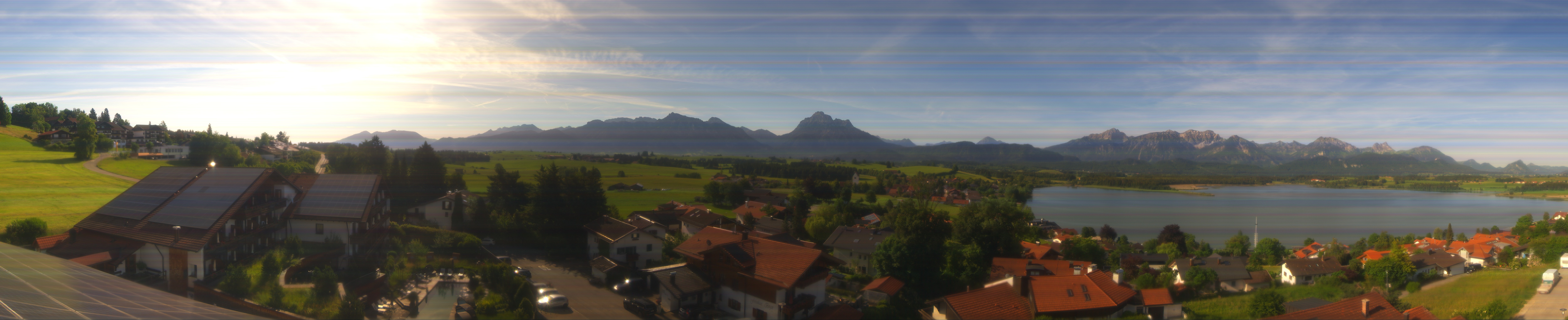 Archiv Foto Webcam Hopfensee - Blick Richtung Schloss Neuschwanstein