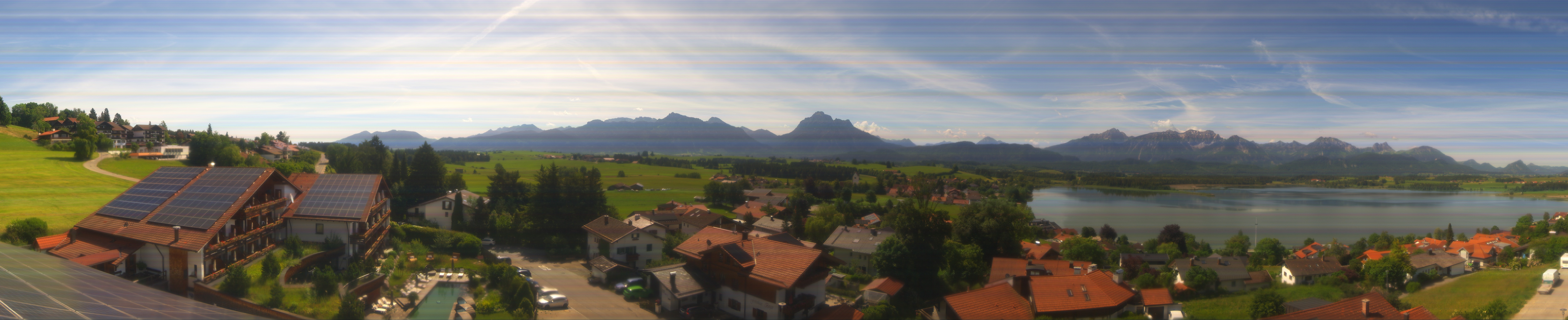 Archiv Foto Webcam Hopfensee - Blick Richtung Schloss Neuschwanstein