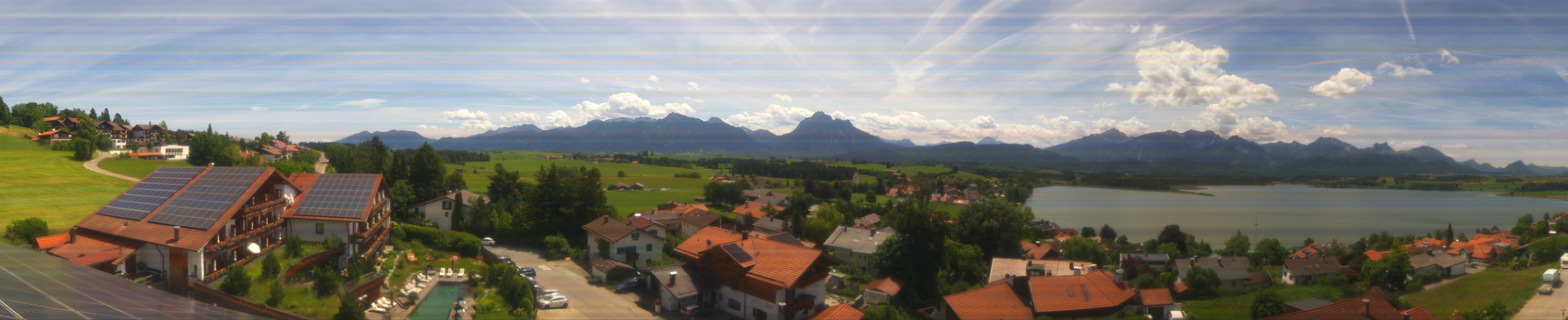 Archiv Foto Webcam Hopfensee - Blick Richtung Schloss Neuschwanstein