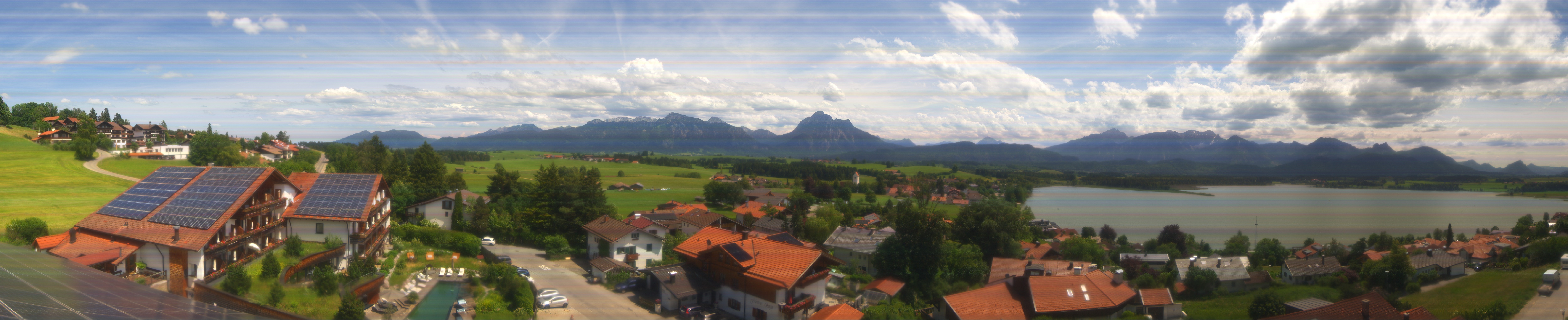 Archiv Foto Webcam Hopfensee - Blick Richtung Schloss Neuschwanstein