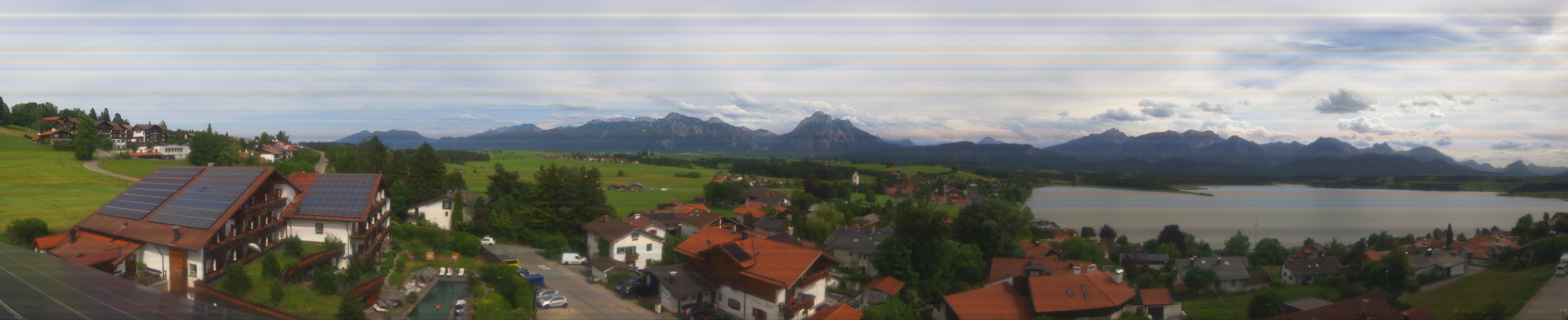 Archiv Foto Webcam Hopfensee - Blick Richtung Schloss Neuschwanstein