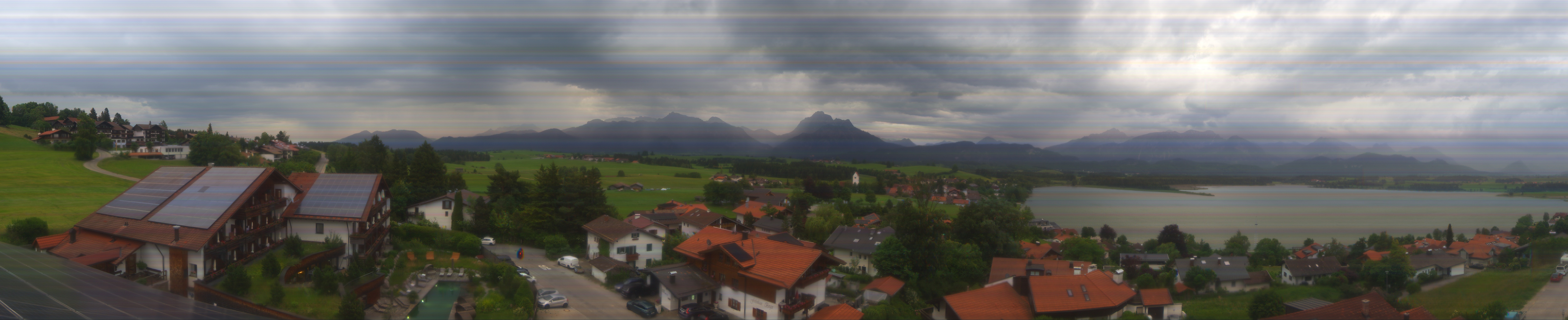 Archiv Foto Webcam Hopfensee - Blick Richtung Schloss Neuschwanstein