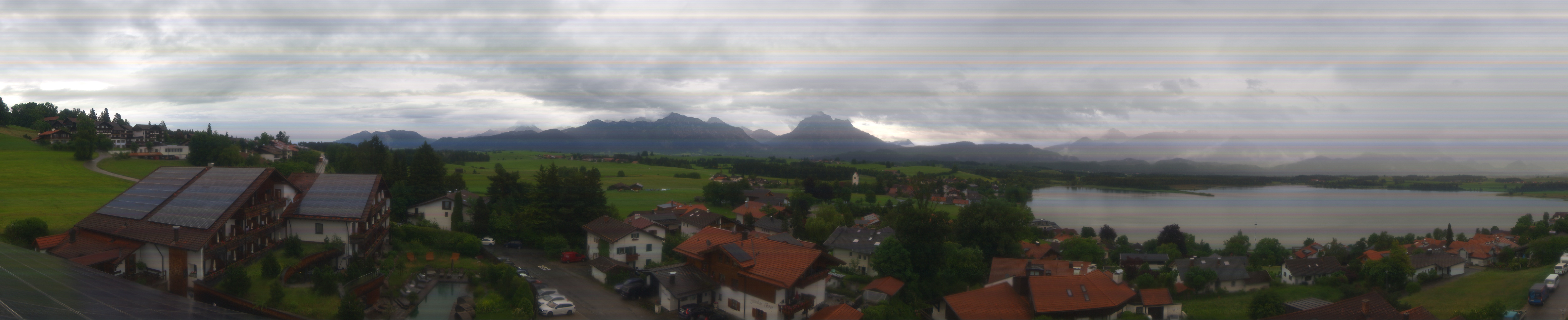 Archiv Foto Webcam Hopfensee - Blick Richtung Schloss Neuschwanstein