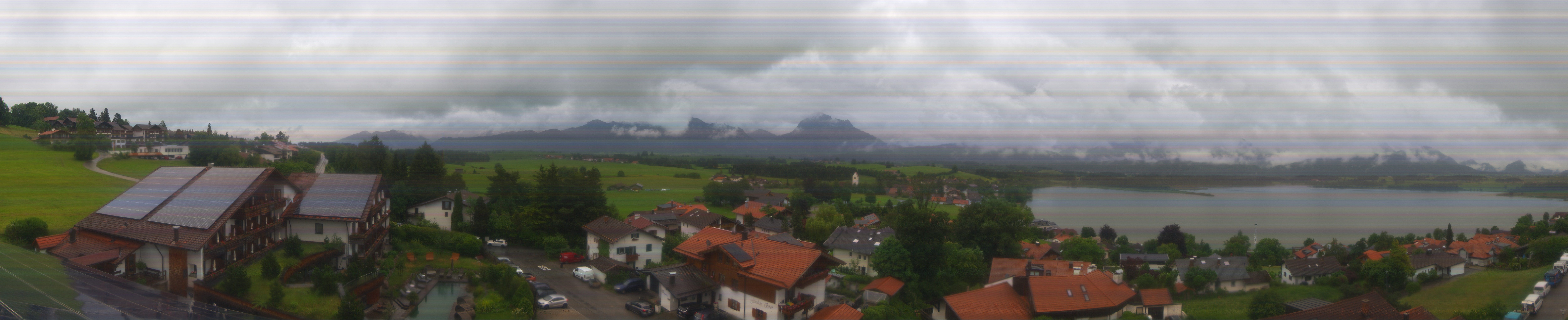 Archiv Foto Webcam Hopfensee - Blick Richtung Schloss Neuschwanstein
