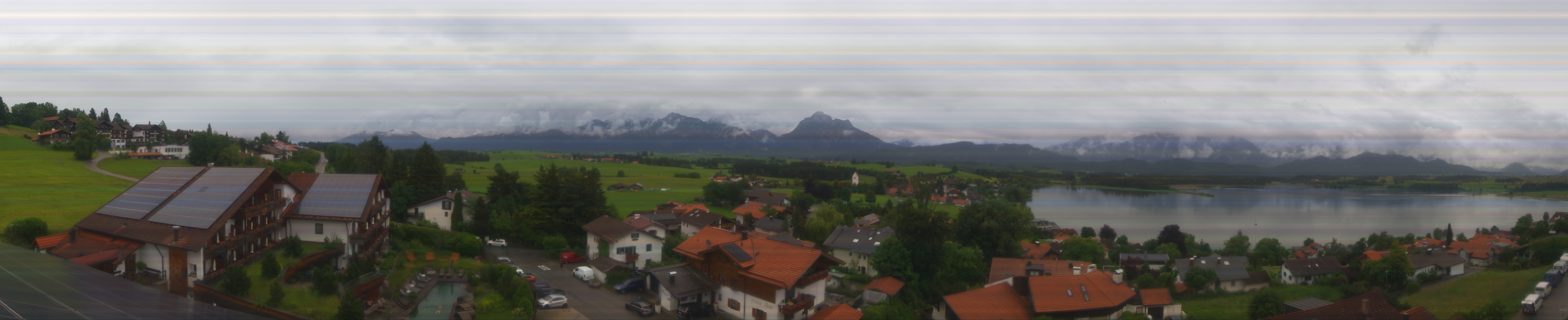 Archiv Foto Webcam Hopfensee - Blick Richtung Schloss Neuschwanstein