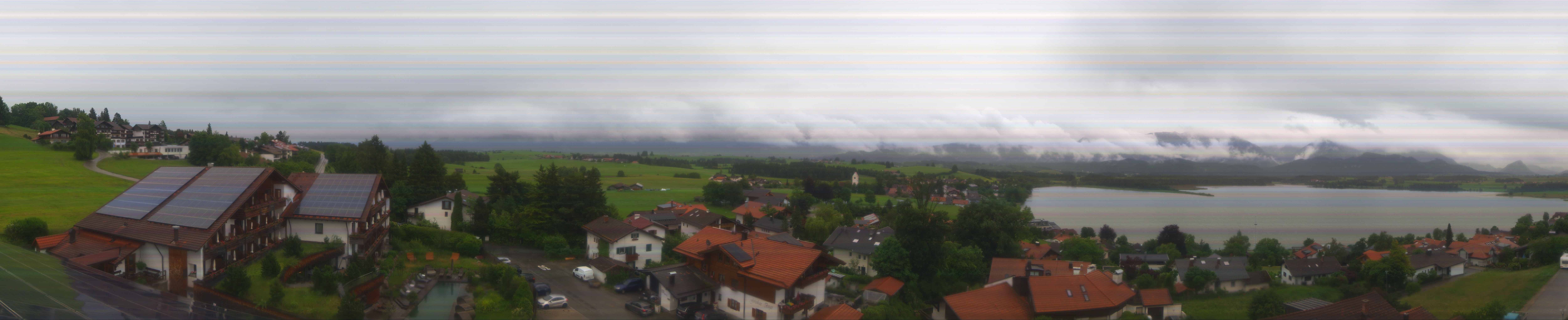 Archiv Foto Webcam Hopfensee - Blick Richtung Schloss Neuschwanstein