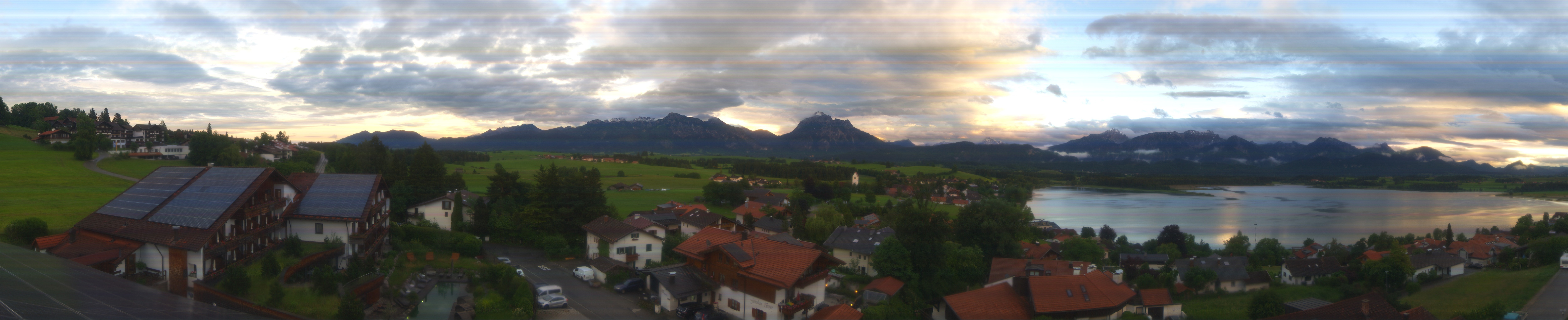 Archiv Foto Webcam Hopfensee - Blick Richtung Schloss Neuschwanstein