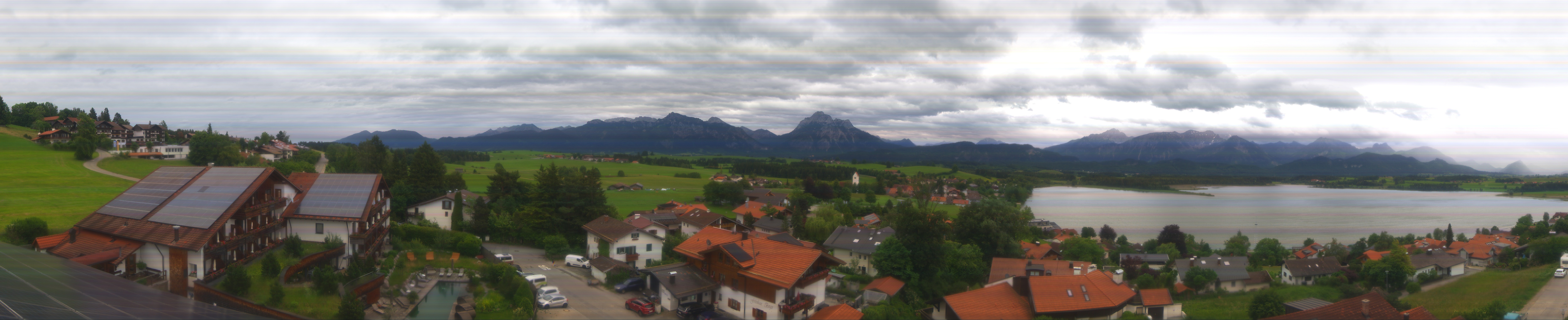 Archiv Foto Webcam Hopfensee - Blick Richtung Schloss Neuschwanstein