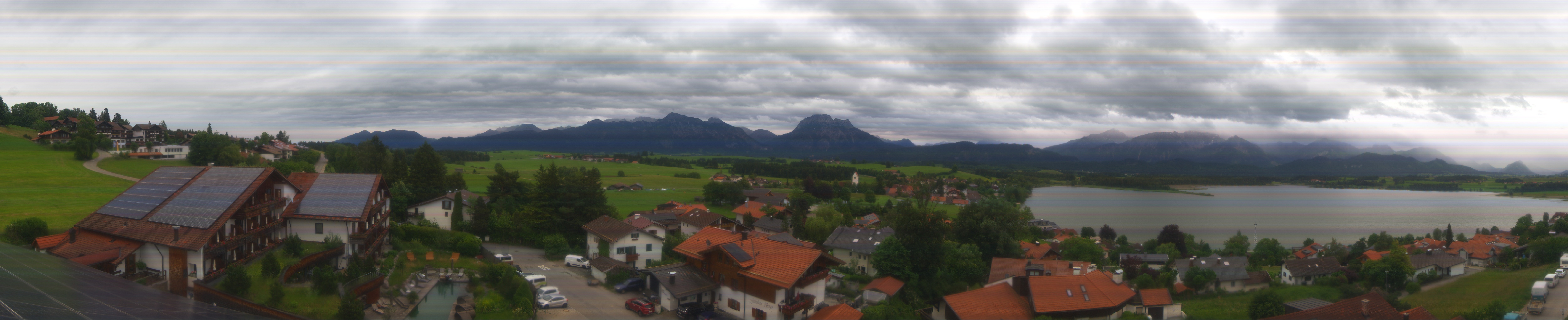 Archiv Foto Webcam Hopfensee - Blick Richtung Schloss Neuschwanstein