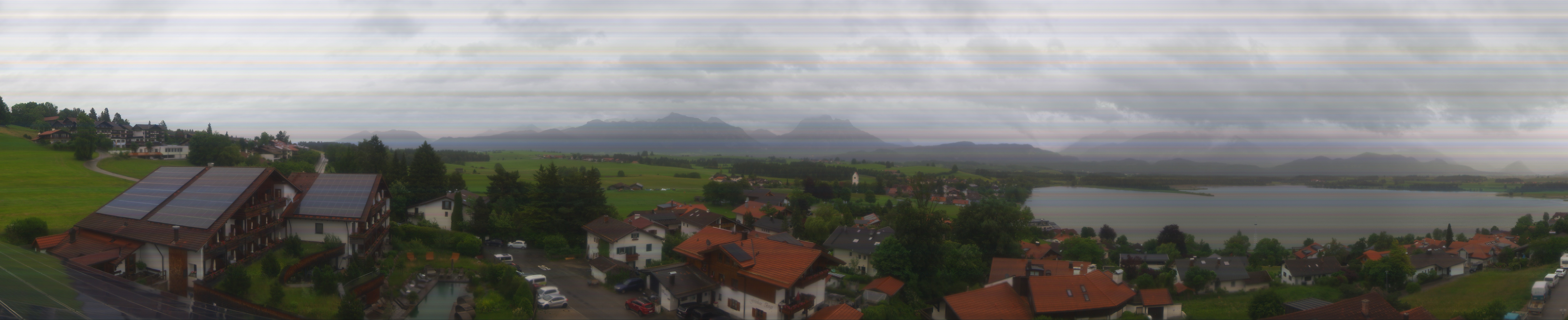 Archiv Foto Webcam Hopfensee - Blick Richtung Schloss Neuschwanstein