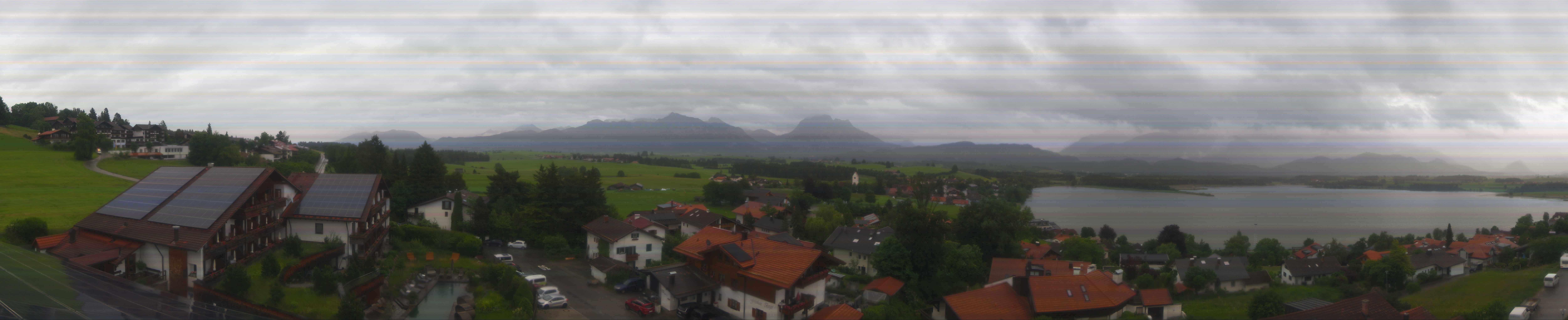 Archiv Foto Webcam Hopfensee - Blick Richtung Schloss Neuschwanstein