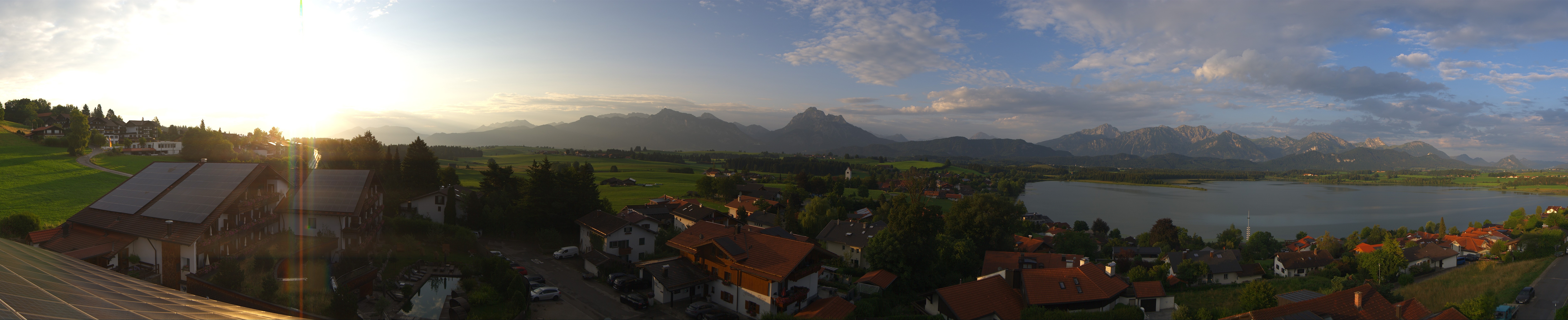Archiv Foto Webcam Hopfensee - Blick Richtung Schloss Neuschwanstein