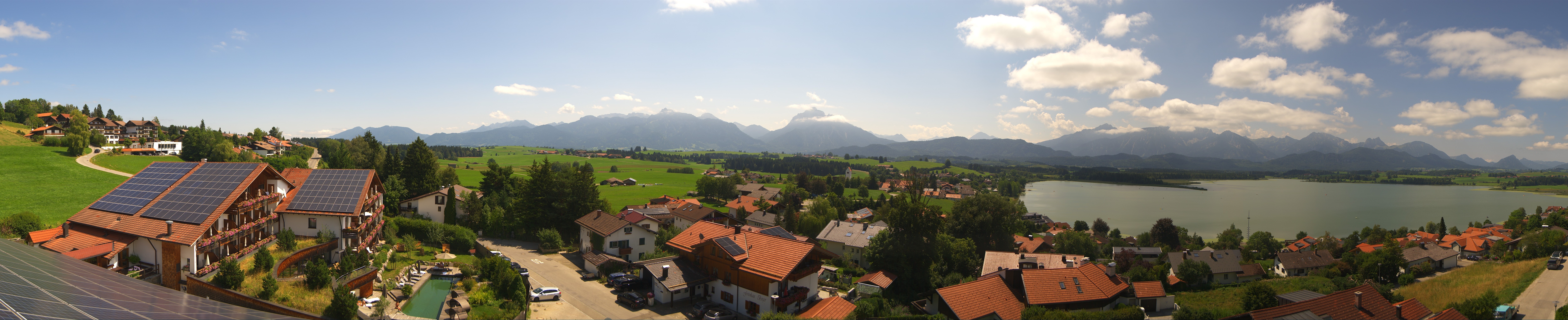 Archiv Foto Webcam Hopfensee - Blick Richtung Schloss Neuschwanstein