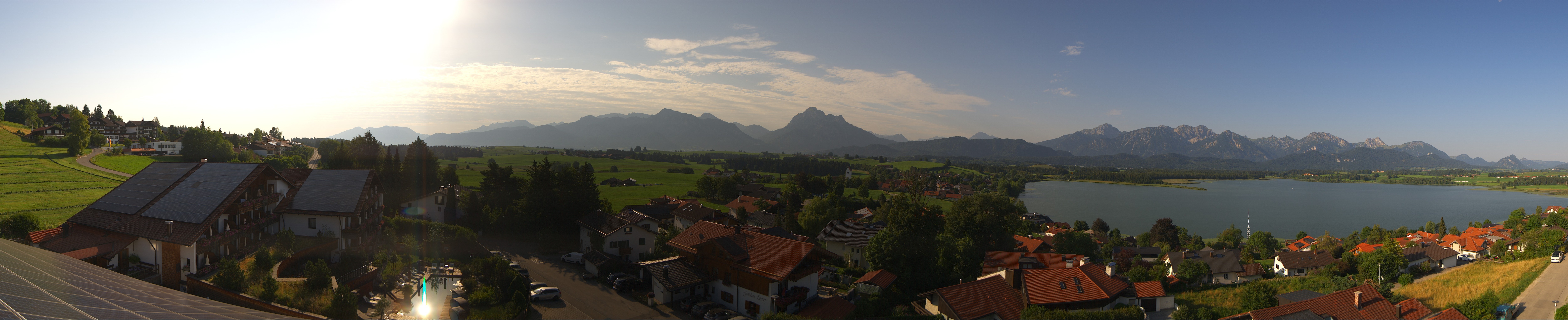 Archived image Webcam Hopfensee - View to Neuschwanstein Castle