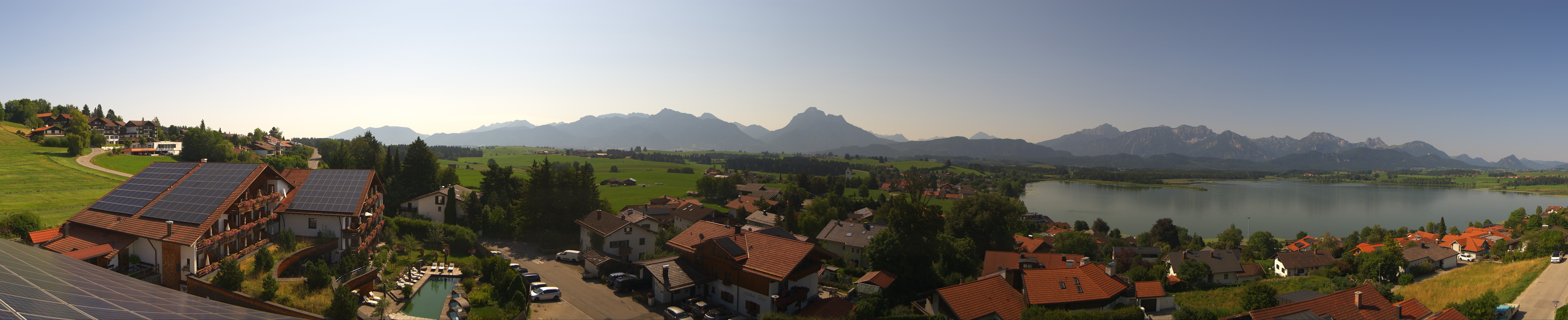 Archived image Webcam Hopfensee - View to Neuschwanstein Castle