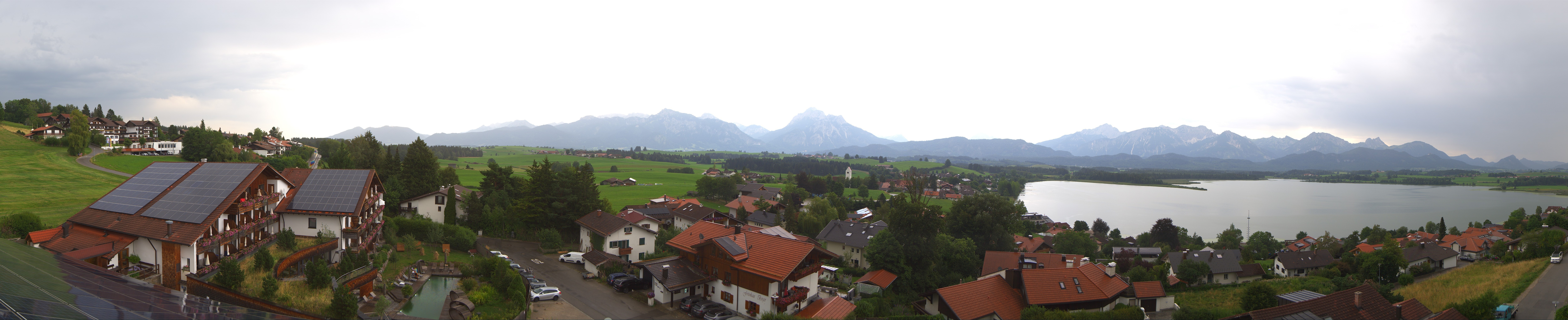 Archived image Webcam Hopfensee - View to Neuschwanstein Castle