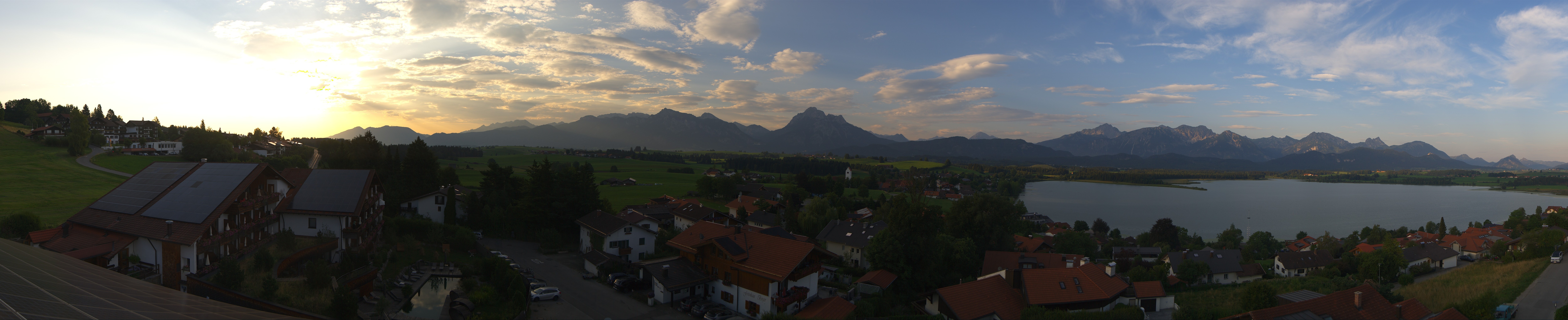 Archiv Foto Webcam Hopfensee - Blick Richtung Schloss Neuschwanstein