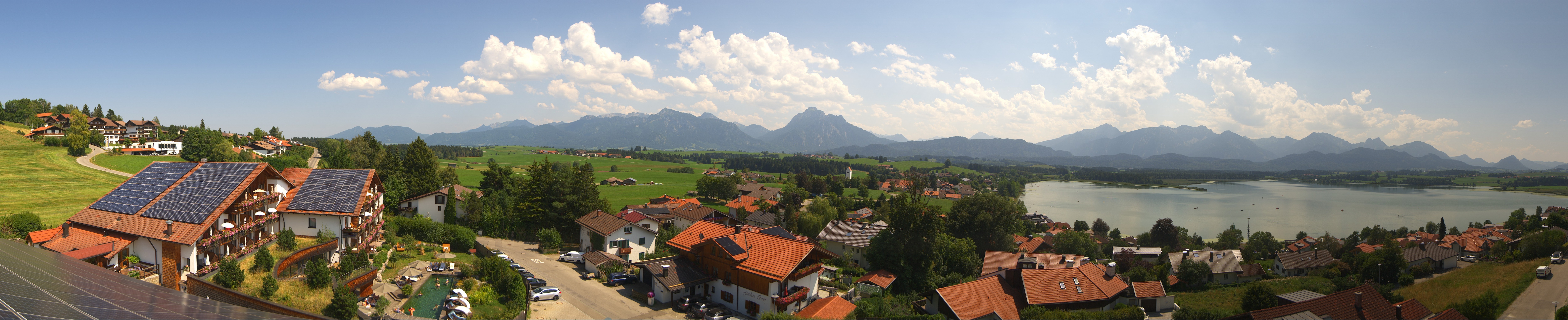 Archiv Foto Webcam Hopfensee - Blick Richtung Schloss Neuschwanstein
