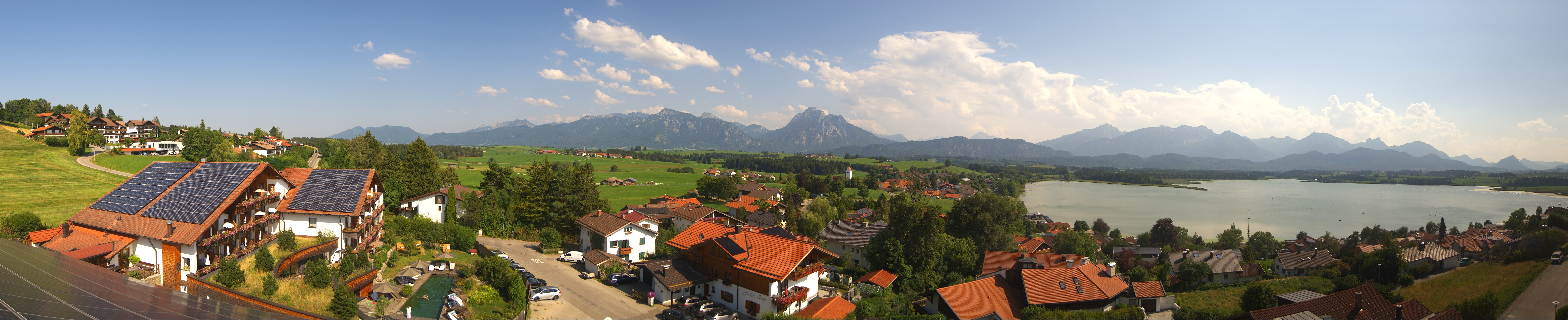 Archiv Foto Webcam Hopfensee - Blick Richtung Schloss Neuschwanstein