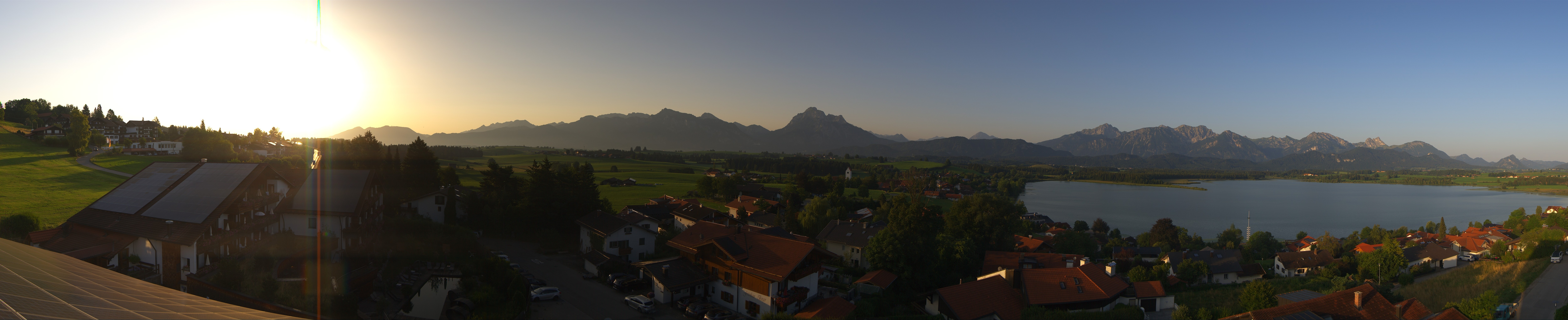Archiv Foto Webcam Hopfensee - Blick Richtung Schloss Neuschwanstein