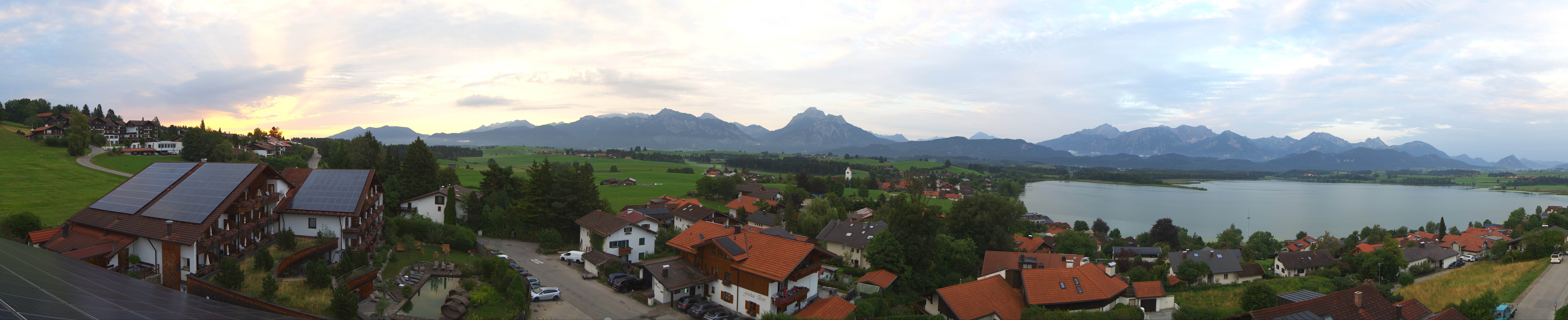 Archiv Foto Webcam Hopfensee - Blick Richtung Schloss Neuschwanstein