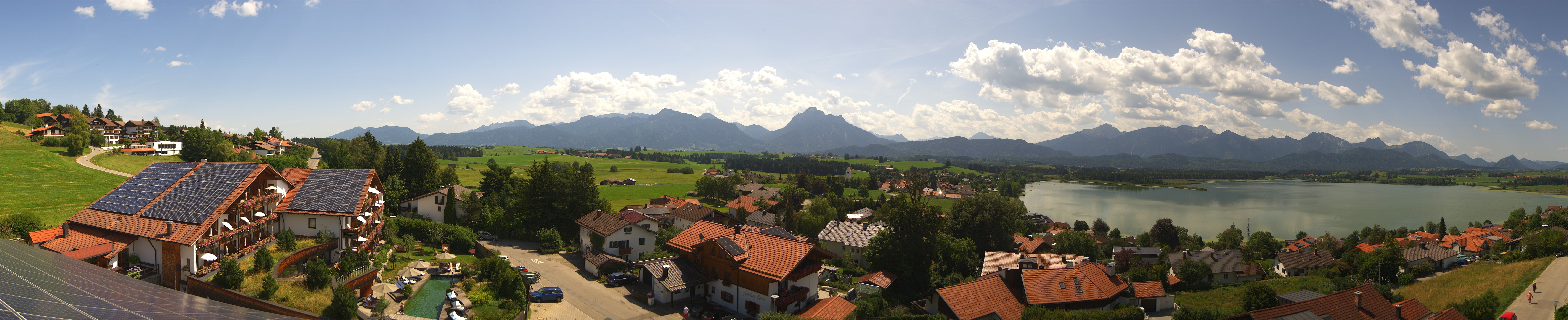 Archiv Foto Webcam Hopfensee - Blick Richtung Schloss Neuschwanstein