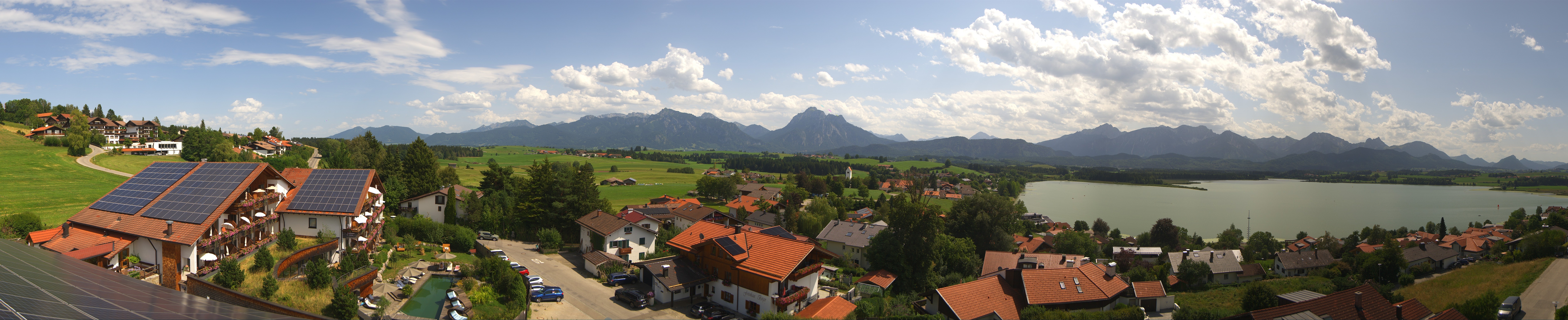 Archiv Foto Webcam Hopfensee - Blick Richtung Schloss Neuschwanstein