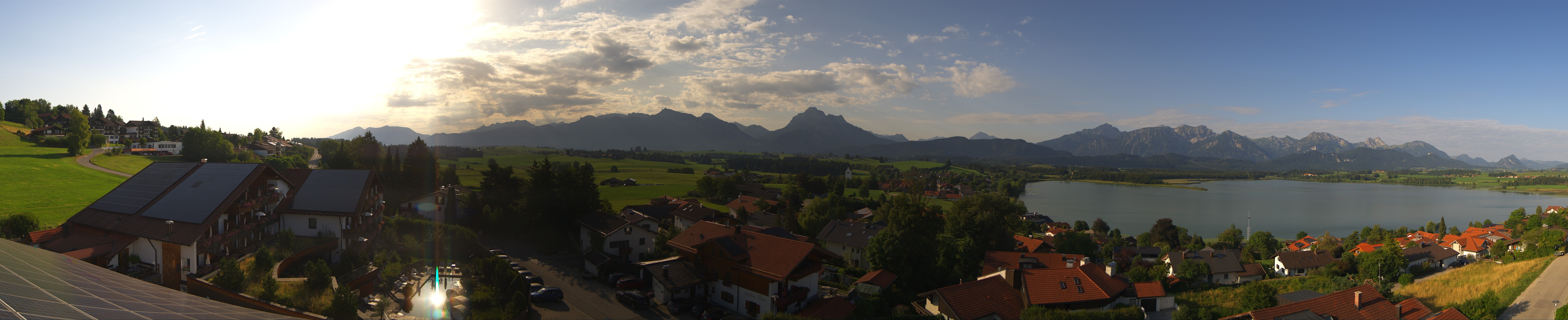Archiv Foto Webcam Hopfensee - Blick Richtung Schloss Neuschwanstein