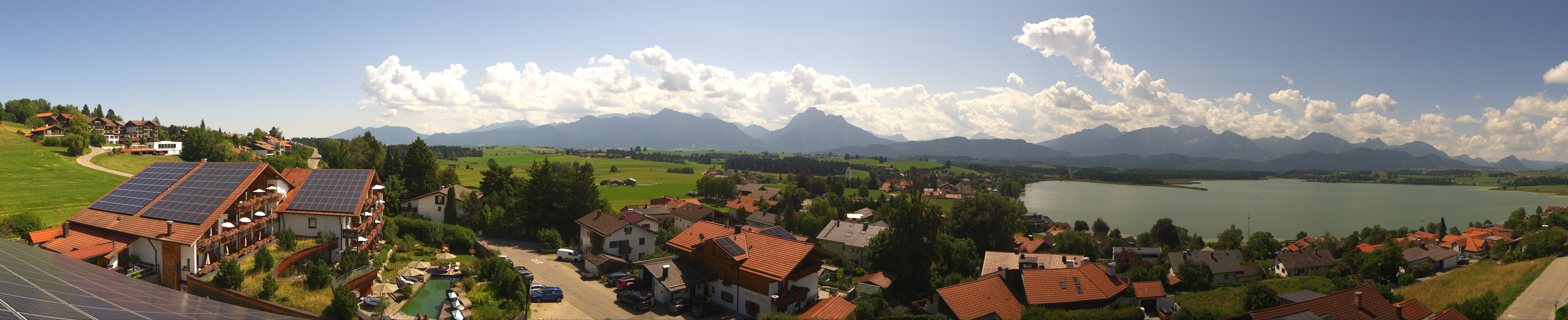 Archiv Foto Webcam Hopfensee - Blick Richtung Schloss Neuschwanstein
