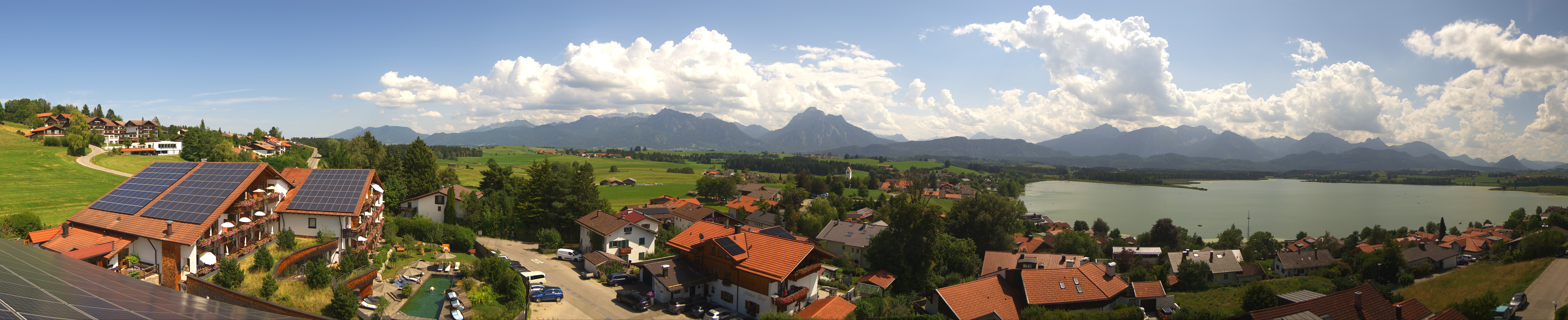 Archiv Foto Webcam Hopfensee - Blick Richtung Schloss Neuschwanstein