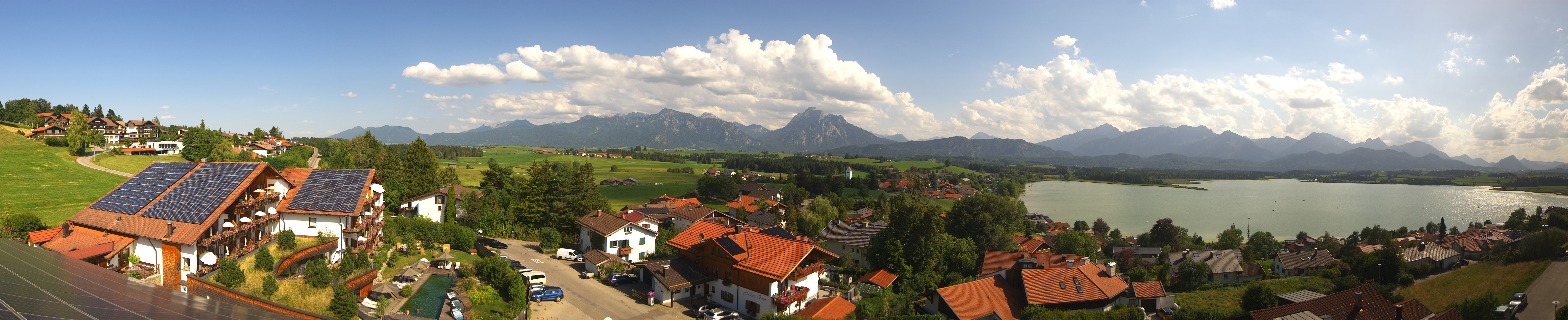 Archiv Foto Webcam Hopfensee - Blick Richtung Schloss Neuschwanstein