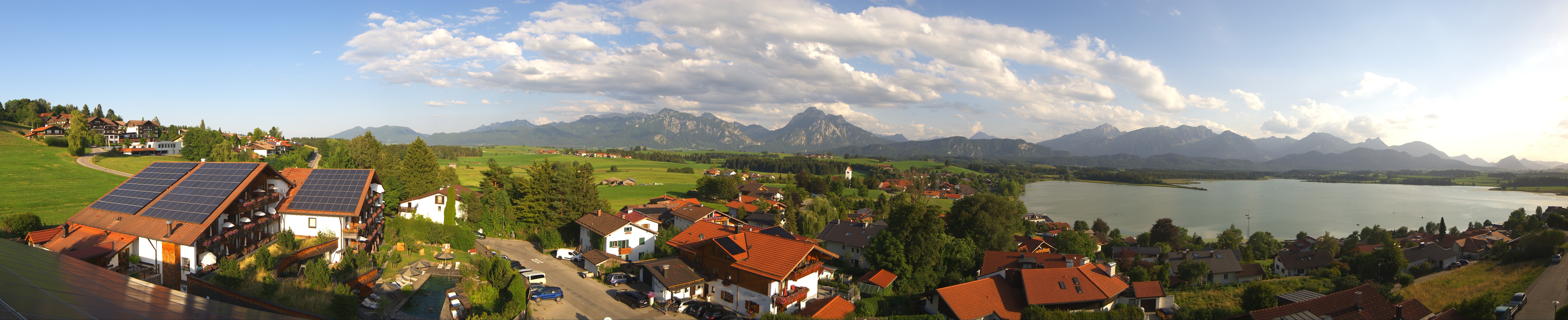Archiv Foto Webcam Hopfensee - Blick Richtung Schloss Neuschwanstein